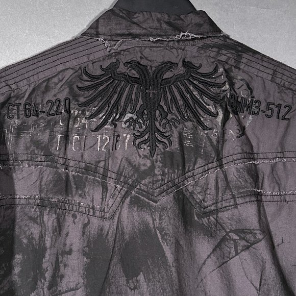Black Premium Affliction Other - NWOT Affliction Black Premium Distressed Long Sleeve Shirt Razor Blade Size XL